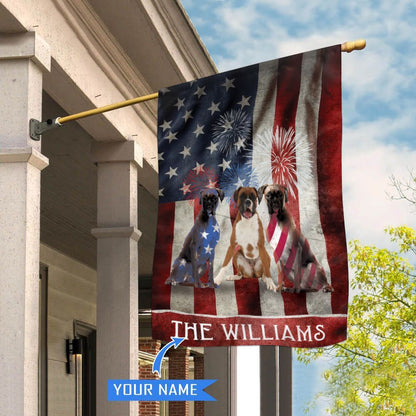 Personalized Dog Flags, Boxer House Flag, Custom Dog Garden Flags, Gift For Dog Lovers, Garden Flags Dogs, Dog House Flags