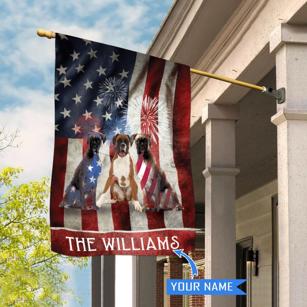 Personalized Dog Flags, Boxer House Flag, Custom Dog Garden Flags, Gift For Dog Lovers, Garden Flags Dogs, Dog House Flags