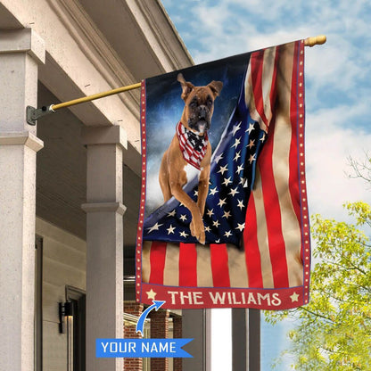 Personalized Dog Flags, Boxer House Flag, Garden Flags Dogs, Dog House Flags
