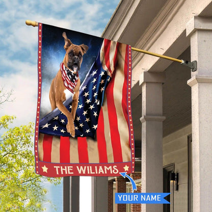 Personalized Dog Flags, Boxer House Flag, Garden Flags Dogs, Dog House Flags