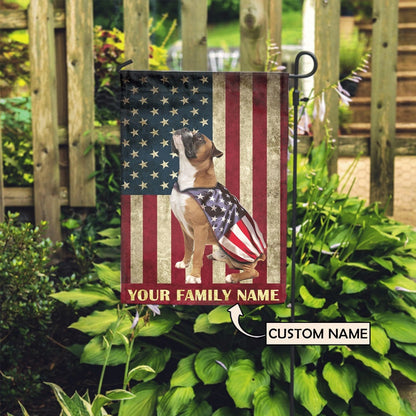 Personalized Dog Flags, Boxer &amp American Flag, Custom Dog Garden Flags, Garden Flags Dogs, Dog House Flags