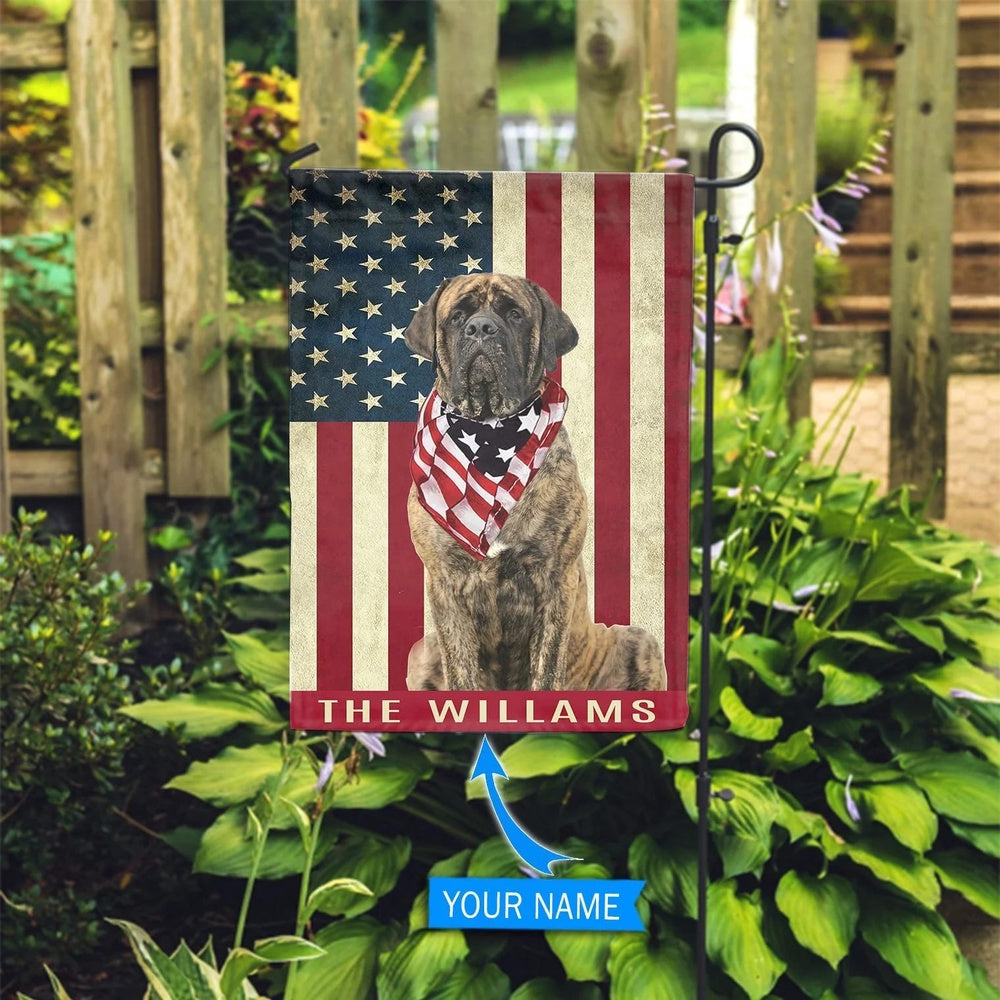 Personalized Dog Flags, Brindle English Mastiffs Flag, Custom Dog Garden Flags, Garden Flags Dogs, Dog House Flags