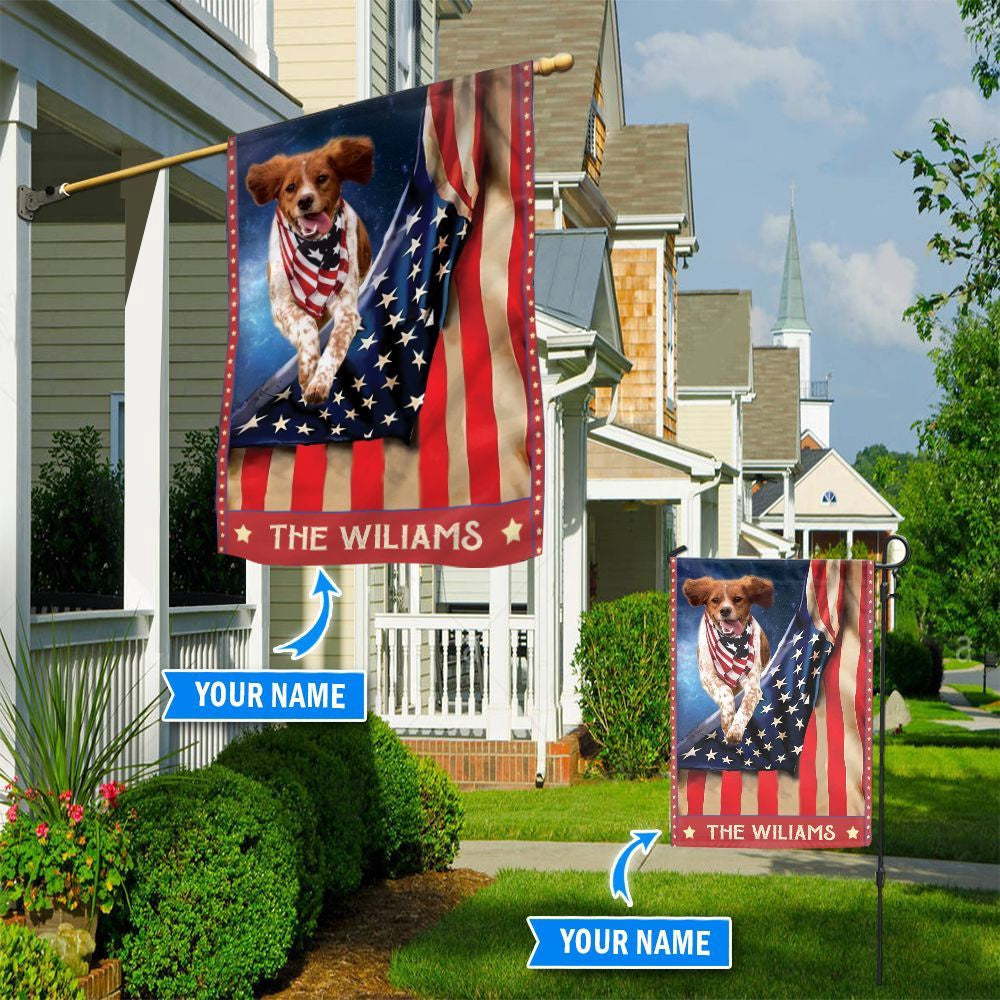 Personalized Dog Flags, Brittany Spaniel Flag, Garden Flags Dogs, Dog House Flags