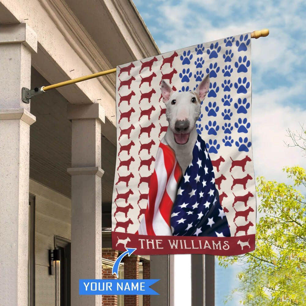 Personalized Dog Flags, Bull Terrier Flag, Custom Dog Garden Flags, Garden Flags Dogs, Dog House Flags