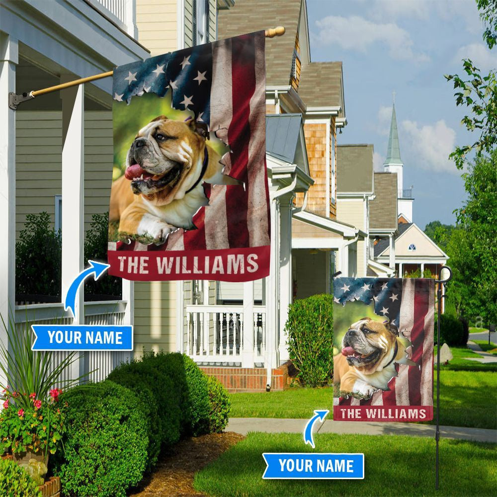Personalized Dog Flags, Bulldog Flag, Garden Flags Dogs, Dog House Flags