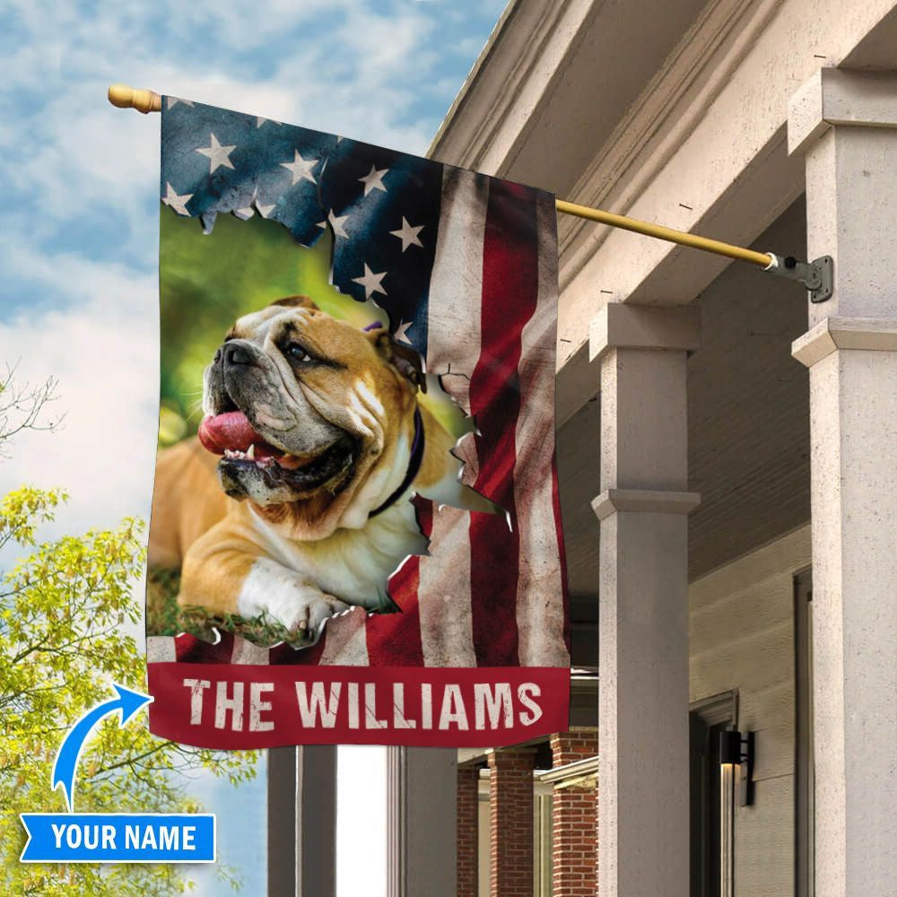 Personalized Dog Flags, Bulldog Flag, Garden Flags Dogs, Dog House Flags