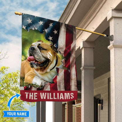 Personalized Dog Flags, Bulldog Flag, Garden Flags Dogs, Dog House Flags