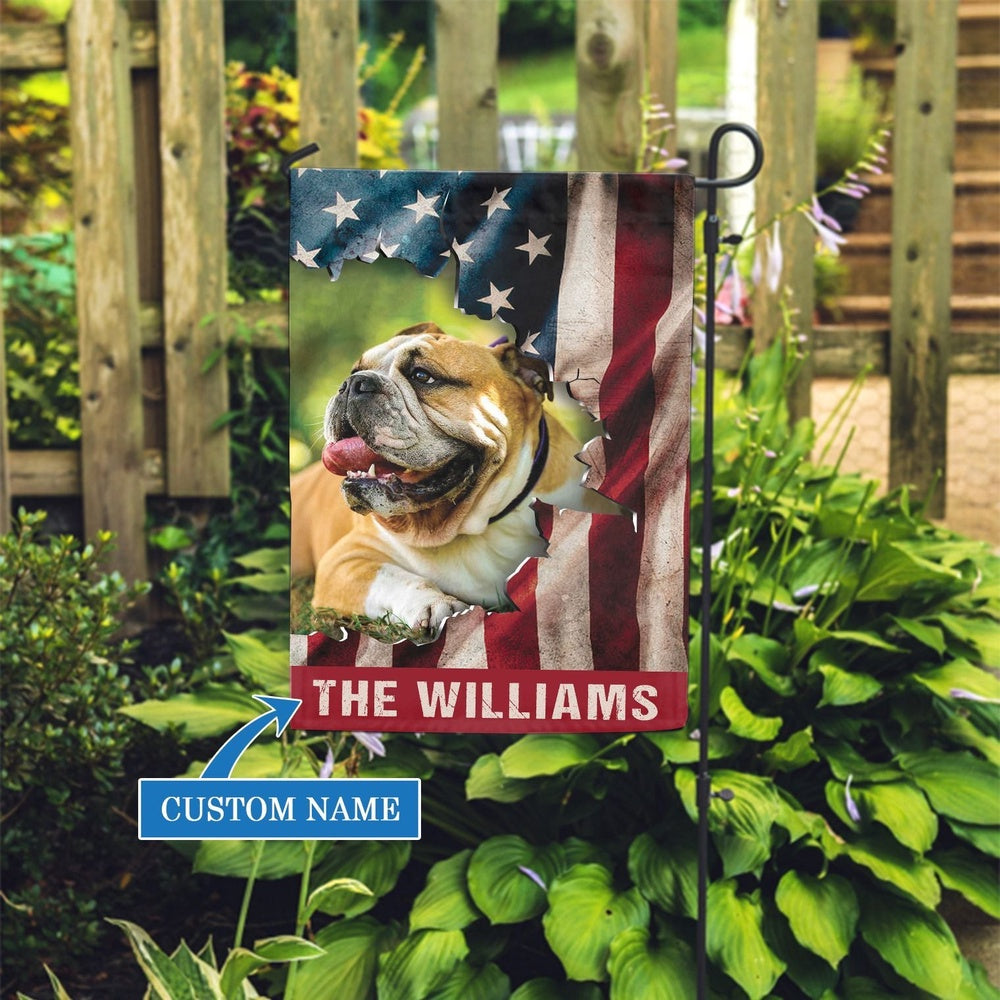 Personalized Dog Flags, Bulldog Flag, Garden Flags Dogs, Dog House Flags