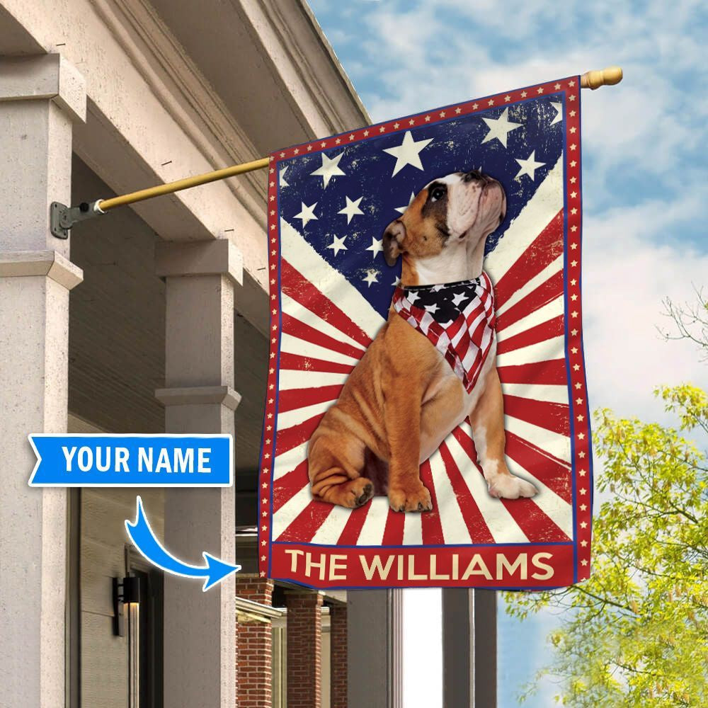 Personalized Dog Flags, Bulldog Garden Flag-House Flag, Custom Dog Garden Flags, Dog Flags Outdoor, Garden Flags Dogs, Dog House Flags