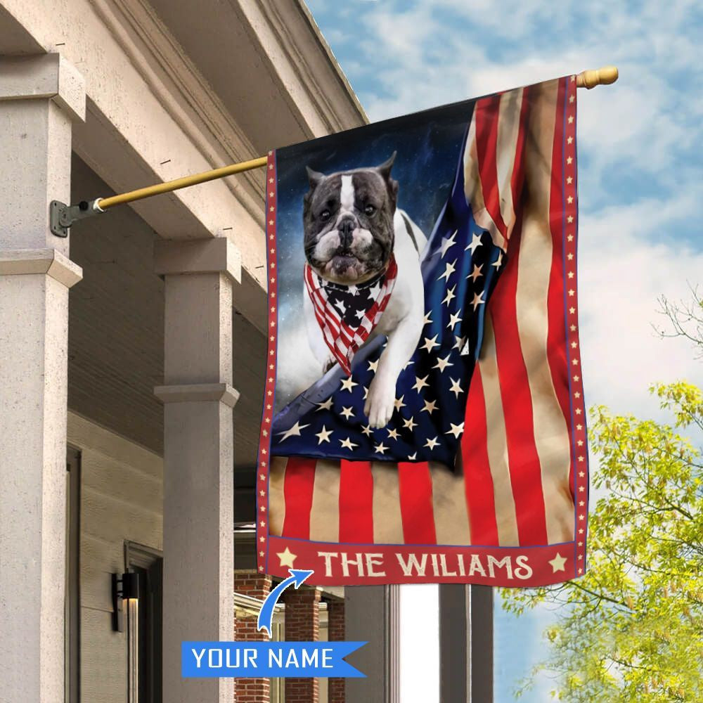 Personalized Dog Flags, Bulldog House Flag, Garden Flags Dogs, Dog House Flags