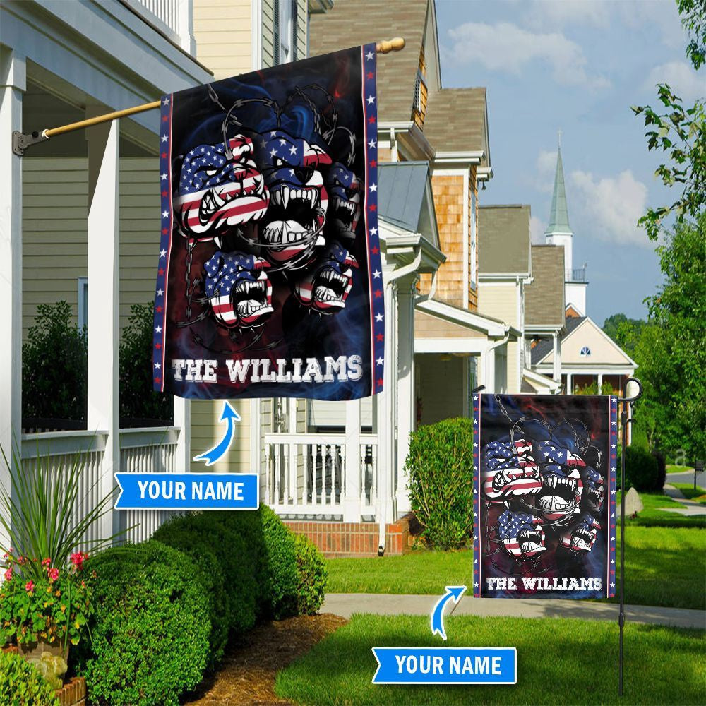 Personalized Dog Flags, Bulldog Usa Flag, Custom Dog Garden Flags, Garden Flags Dogs, Dog House Flags