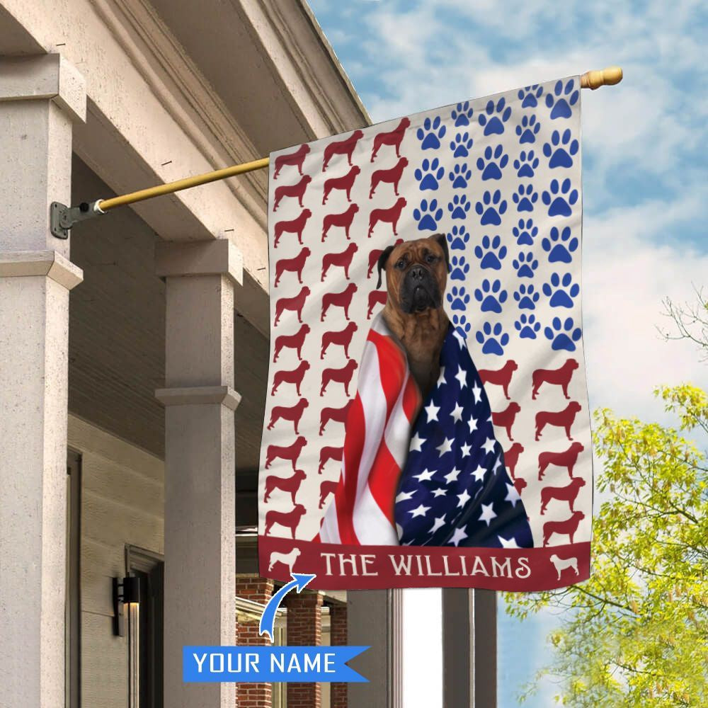 Personalized Dog Flags, Bullmastiff Flag, Custom Dog Garden Flags, Garden Flags Dogs, Dog House Flags