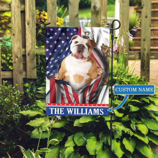 Personalized Dog Flags, California Bulldog Garden Flag, Garden Flags Dogs, Dog House Flags