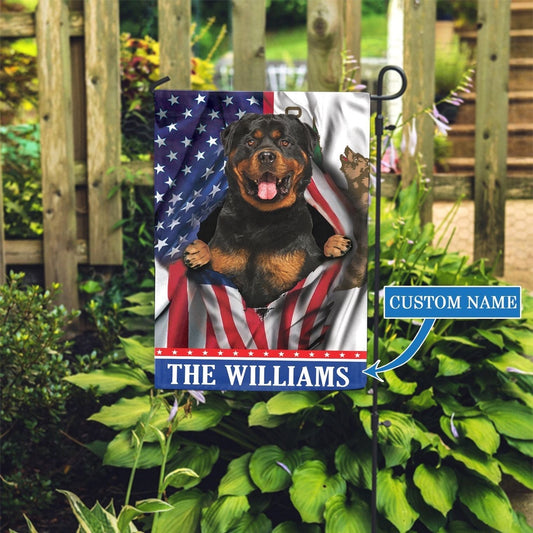 Personalized Dog Flags, California Rottweiler Garden Flag, Garden Flags Dogs, Dog House Flags