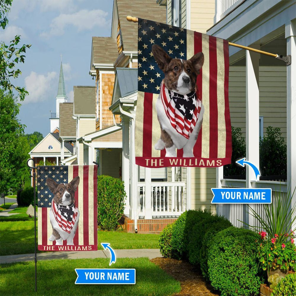 Personalized Dog Flags, Cardigan Welsh Corgi Flag, Custom Dog Garden Flags, Garden Flags Dogs, Dog House Flags