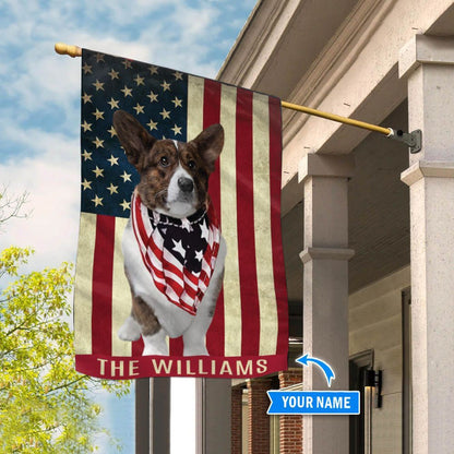 Personalized Dog Flags, Cardigan Welsh Corgi Flag, Custom Dog Garden Flags, Garden Flags Dogs, Dog House Flags