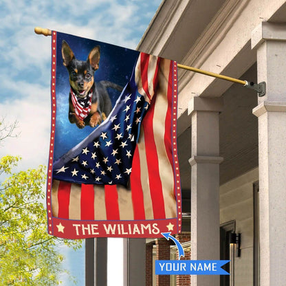 Personalized Dog Flags, Chihuahua Black House Flag, Garden Flags Dogs, Dog House Flags