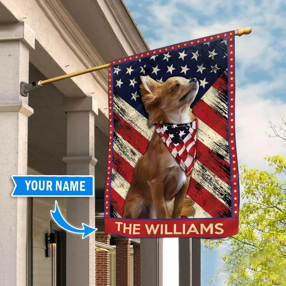 Personalized Dog Flags, Chihuahua  Flag, Custom Dog Garden Flags, Dog Flags Outdoor, Garden Flags Dogs, Dog House Flags