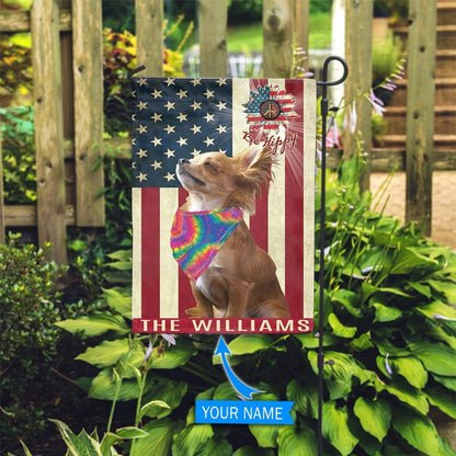 Personalized Dog Flags, Chihuahua Hippie Flag, Custom Dog Garden Flags, Dog Flags Outdoor, Garden Flags Dogs, Dog House Flags