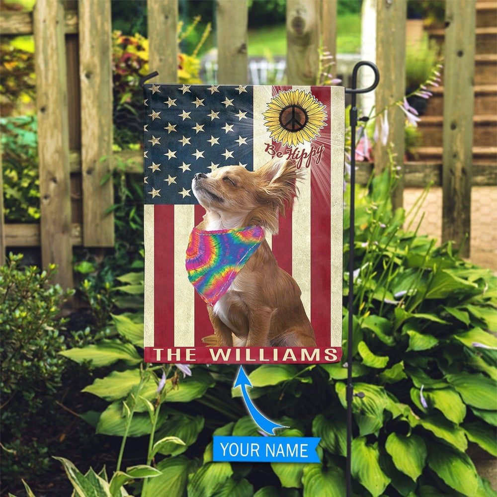 Personalized Dog Flags, Chihuahua Hippie House Flag, Custom Dog Garden Flags, Dog Flags Outdoor, Garden Flags Dogs, Dog House Flags