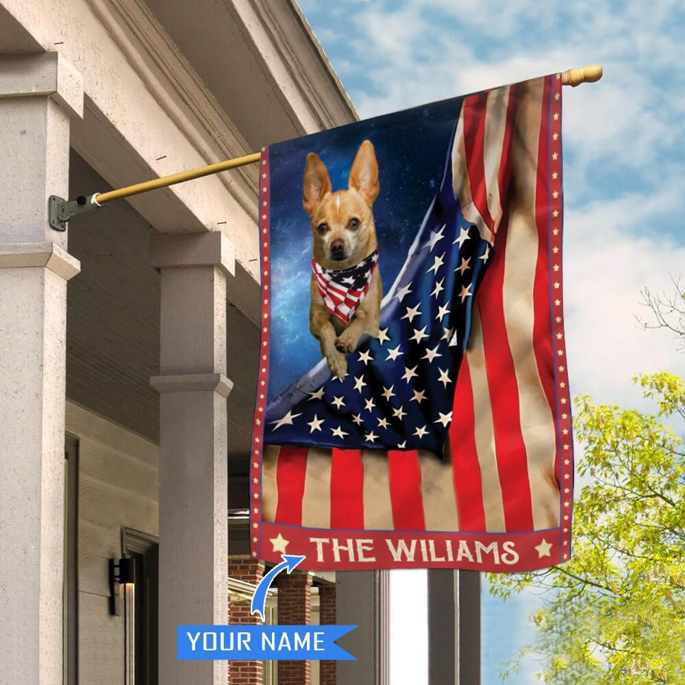 Personalized Dog Flags, Chihuahua House Flag, Garden Flags Dogs, Dog House Flags