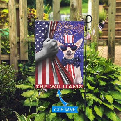 Personalized Dog Flags, Chihuahua Independence Day Flag, Custom Dog Garden Flags, Garden Flags Dogs, Dog House Flags