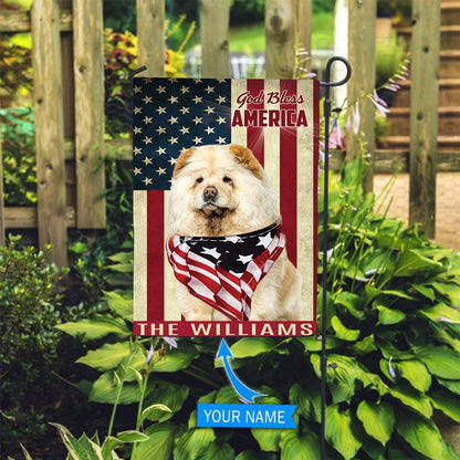 Personalized Dog Flags, Chow Chow God Bless America Flag, Custom Dog Garden Flags, Dog Flags Outdoor, Garden Flags Dogs, Dog House Flags