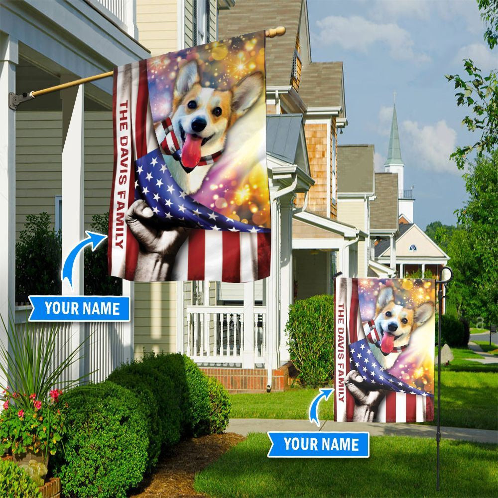 Personalized Dog Flags, Corgi Dog Garden Flag, Custom Dog Garden Flags, Dog Flags Outdoor, Garden Flags Dogs, Dog House Flags