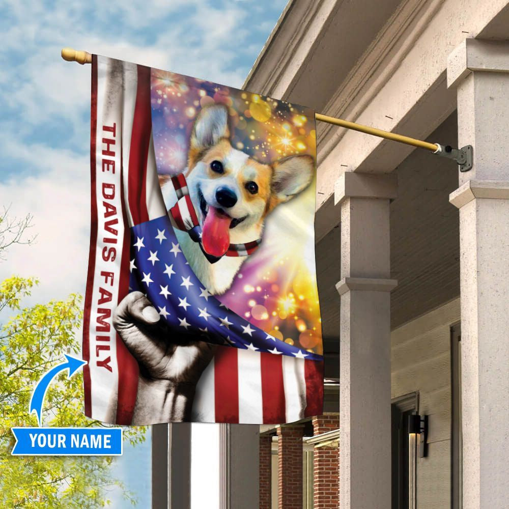 Personalized Dog Flags, Corgi Dog Garden Flag, Custom Dog Garden Flags, Dog Flags Outdoor, Garden Flags Dogs, Dog House Flags