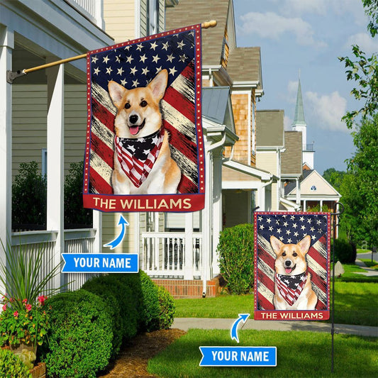 Personalized Dog Flags, Corgi Flag, Custom Dog Garden Flags, Dog Flags Outdoor, Garden Flags Dogs, Dog House Flags