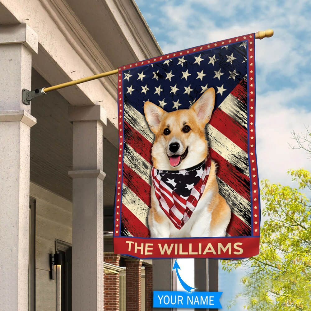 Personalized Dog Flags, Corgi Flag, Custom Dog Garden Flags, Dog Flags Outdoor, Garden Flags Dogs, Dog House Flags