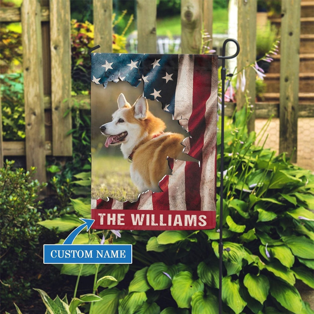 Personalized Dog Flags, Corgi Flag, Garden Flags Dogs, Dog House Flags
