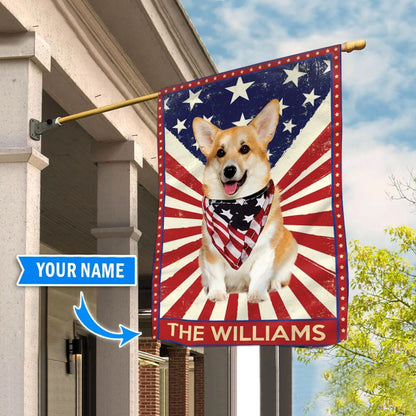 Personalized Dog Flags, Corgi Garden Flag, Custom Dog Garden Flags, Dog Flags Outdoor, Garden Flags Dogs, Dog House Flags