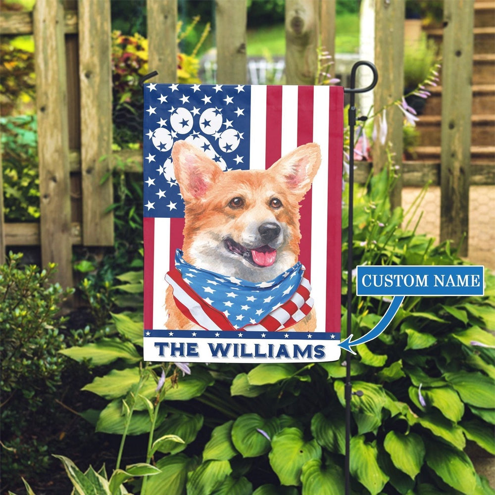 Personalized Dog Flags, Corgi Garden Flag, Custom Dog Garden Flags, Dog Gifts For Owners, Garden Flags Dogs, Dog House Flags