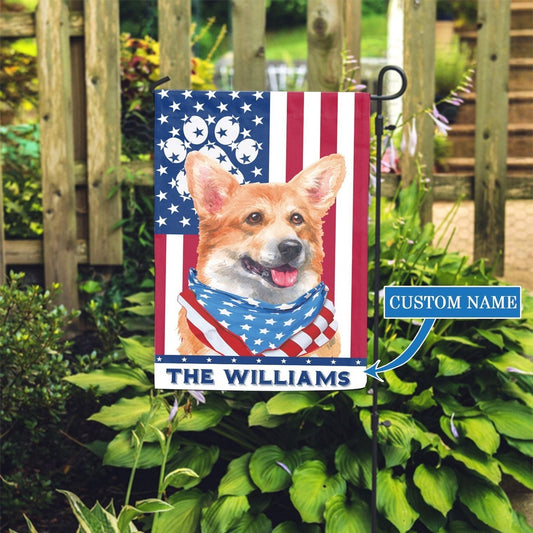 Personalized Dog Flags, Corgi Garden Flag, Custom Dog Garden Flags, Dog Gifts For Owners, Garden Flags Dogs, Dog House Flags