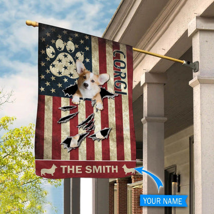 Personalized Dog Flags, Corgi Garden  Flag, Custom Dog Garden Flags, Garden Flags Dogs, Dog House Flags