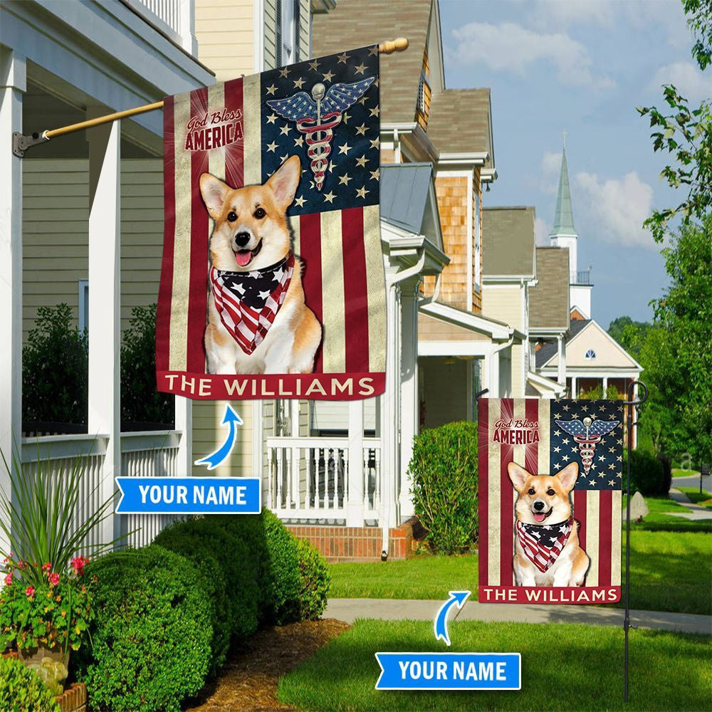 Personalized Dog Flags, Corgi Nurses Flag, Custom Dog Garden Flags, Dog Flags Outdoor, Garden Flags Dogs, Dog House Flags