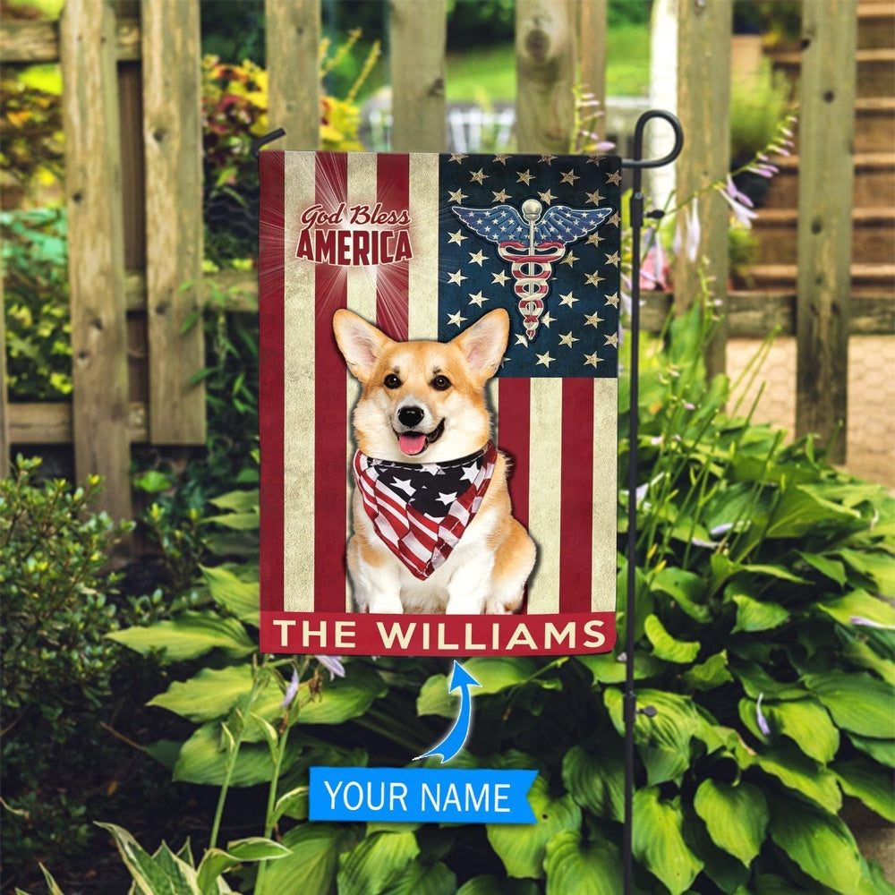 Personalized Dog Flags, Corgi Nurses Flag, Custom Dog Garden Flags, Dog Flags Outdoor, Garden Flags Dogs, Dog House Flags