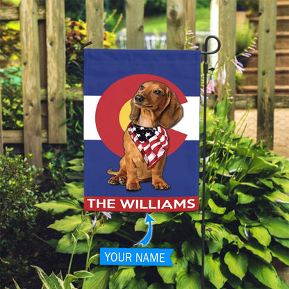 Personalized Dog Flags, Dachshund Colorado Garden Flag, Custom Dog Garden Flags, Dog Flags Outdoor, Garden Flags Dogs, Dog House Flags