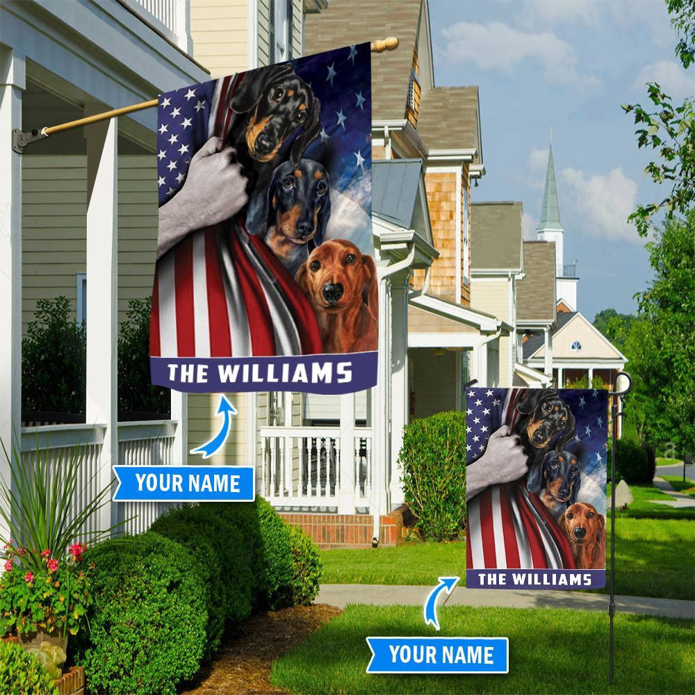 Personalized Dog Flags, Dachshund Custom Flag, Custom Dog Garden Flags, Dog Flags Outdoor, Garden Flags Dogs, Dog House Flags