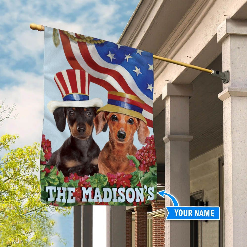 Personalized Dog Flags, Dachshund Custom Garden Flag, Custom Dog Garden Flags, Dog Flags Outdoor, Garden Flags Dogs, Dog House Flags