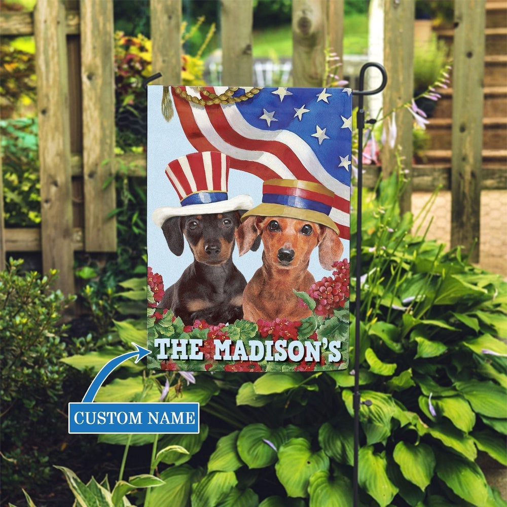 Personalized Dog Flags, Dachshund Custom Garden Flag, Custom Dog Garden Flags, Dog Flags Outdoor, Garden Flags Dogs, Dog House Flags