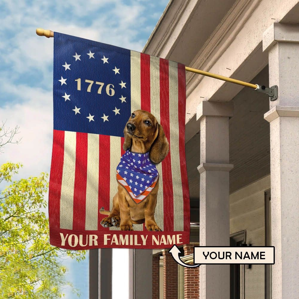 Personalized Dog Flags, Dachshund Flag, Custom Dog Garden Flags, Dog Gifts For Owners, Garden Flags Dogs, Dog House Flags