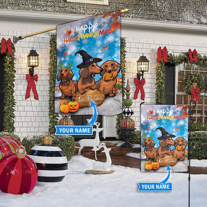 Personalized Dog Flags, Dachshund Flag, Dog Flags Outdoor, Garden Flags Dogs, Dog House Flags