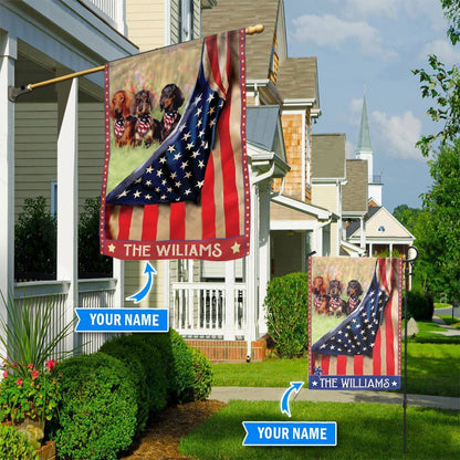 Personalized Dog Flags, Dachshund Flag, Dog Flags Outdoor, Garden Flags Dogs, Dog House Flags