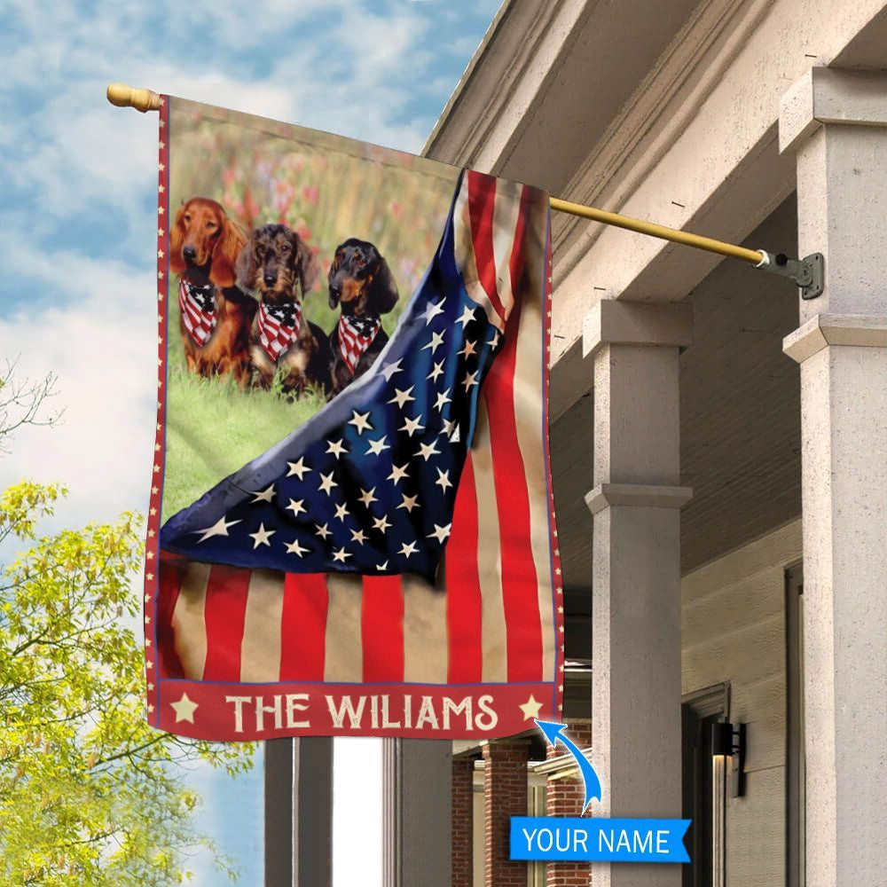 Personalized Dog Flags, Dachshund Flag, Dog Flags Outdoor, Garden Flags Dogs, Dog House Flags