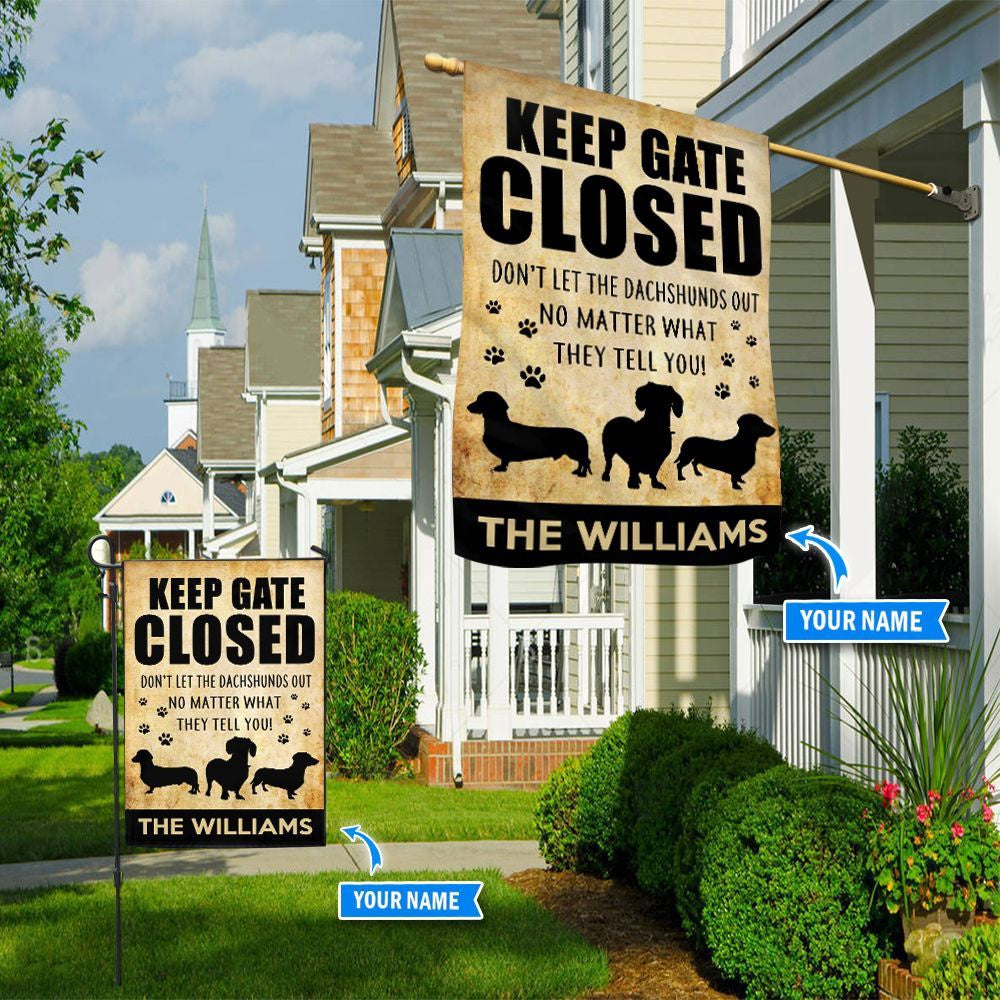 Personalized Dog Flags, Dachshund Garden Flag, Custom Dog Garden Flags, Dog Flags Outdoor, Garden Flags Dogs, Dog House Flags