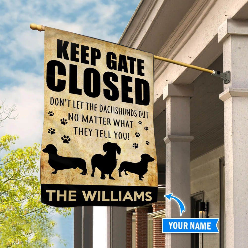 Personalized Dog Flags, Dachshund Garden Flag, Custom Dog Garden Flags, Dog Flags Outdoor, Garden Flags Dogs, Dog House Flags