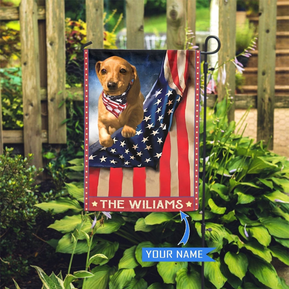 Personalized Dog Flags, Dachshund Garden Flag, Garden Flags Dogs, Dog House Flags