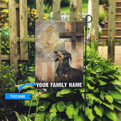 Personalized Dog Flags, Dachshund God Hand Flag, Custom Dog Garden Flags, Garden Flags Dogs, Dog House Flags